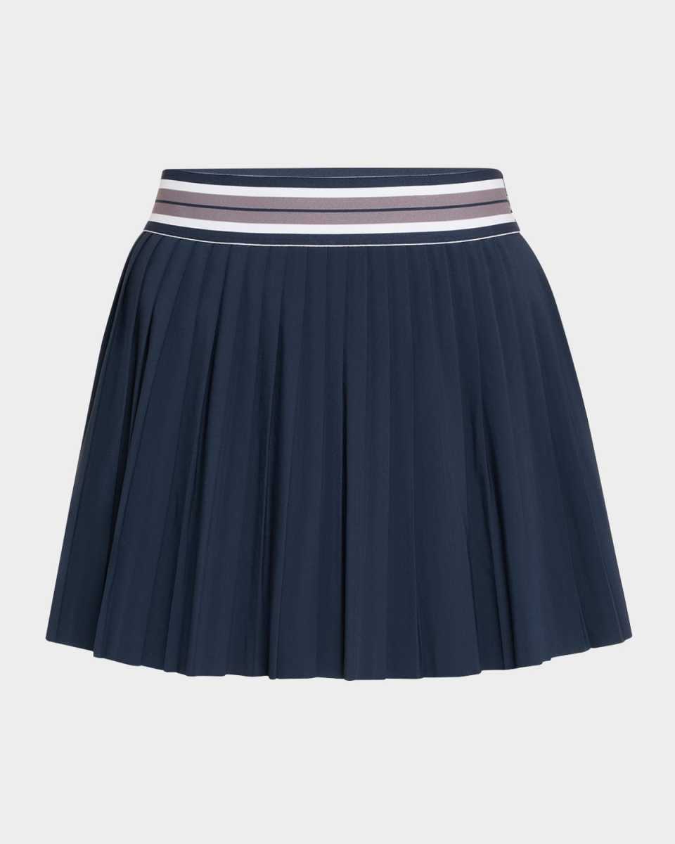 If You Pleats Tipped Elastic Mini Skirt
